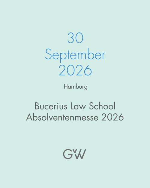 Am 30. September 2026 findet in Hamburg wieder die jährliche Absolventenmesse der @buceriuslaw statt.
Wir freuen uns... Am 30. September 2026 findet in Hamburg wieder die jährliche Absolventenmesse der @buceriuslaw statt.
Wir freuen uns...